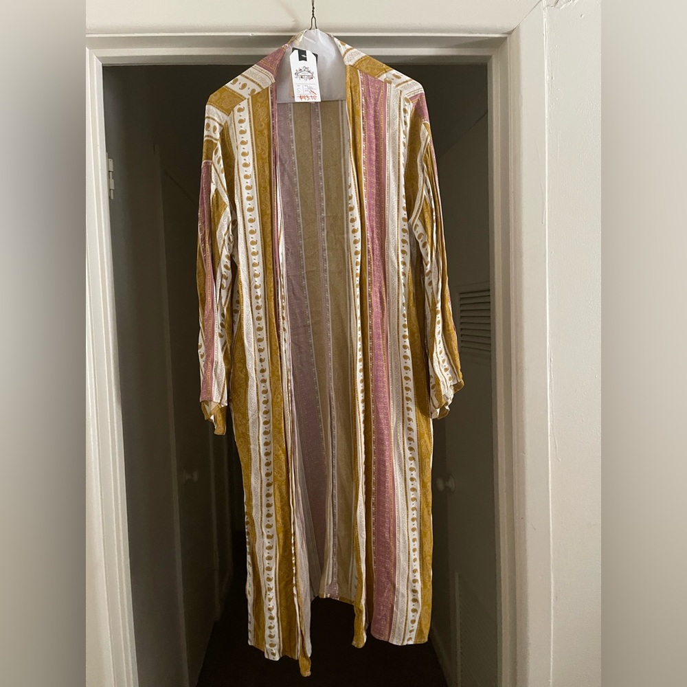 Peach Loue duster Sz Small